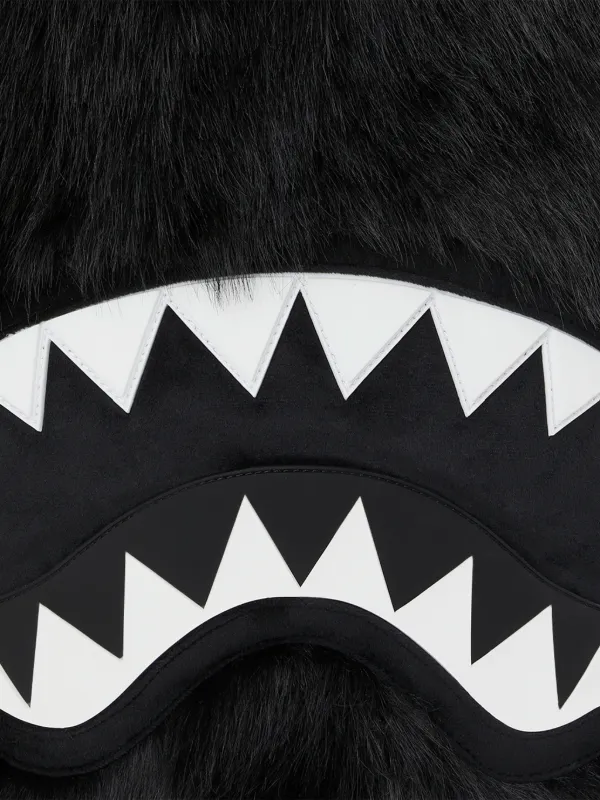 Sprayground Cray Furry Shark Backpack | Black | FARFETCH