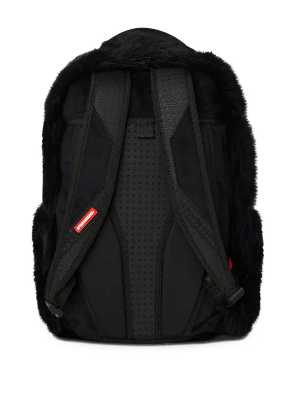 Sprayground Cray Furry Shark Backpack | Black | FARFETCH
