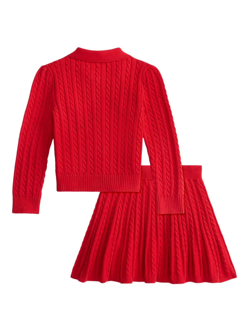  Polo Ralph Lauren Kids Pleated Skirt Set - Red 