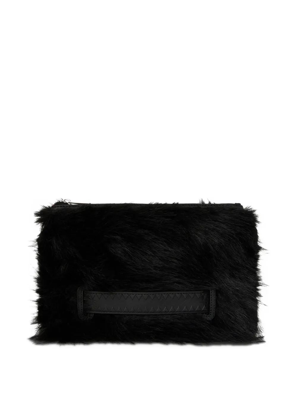 Sprayground Cray faux-fur clutch bag - Zwart