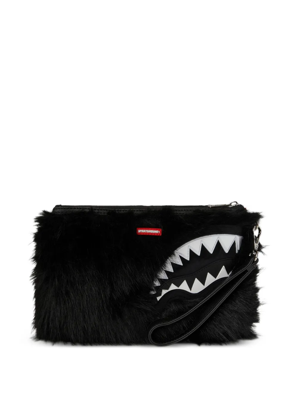 Sprayground Cray faux-fur clutch bag - Nero