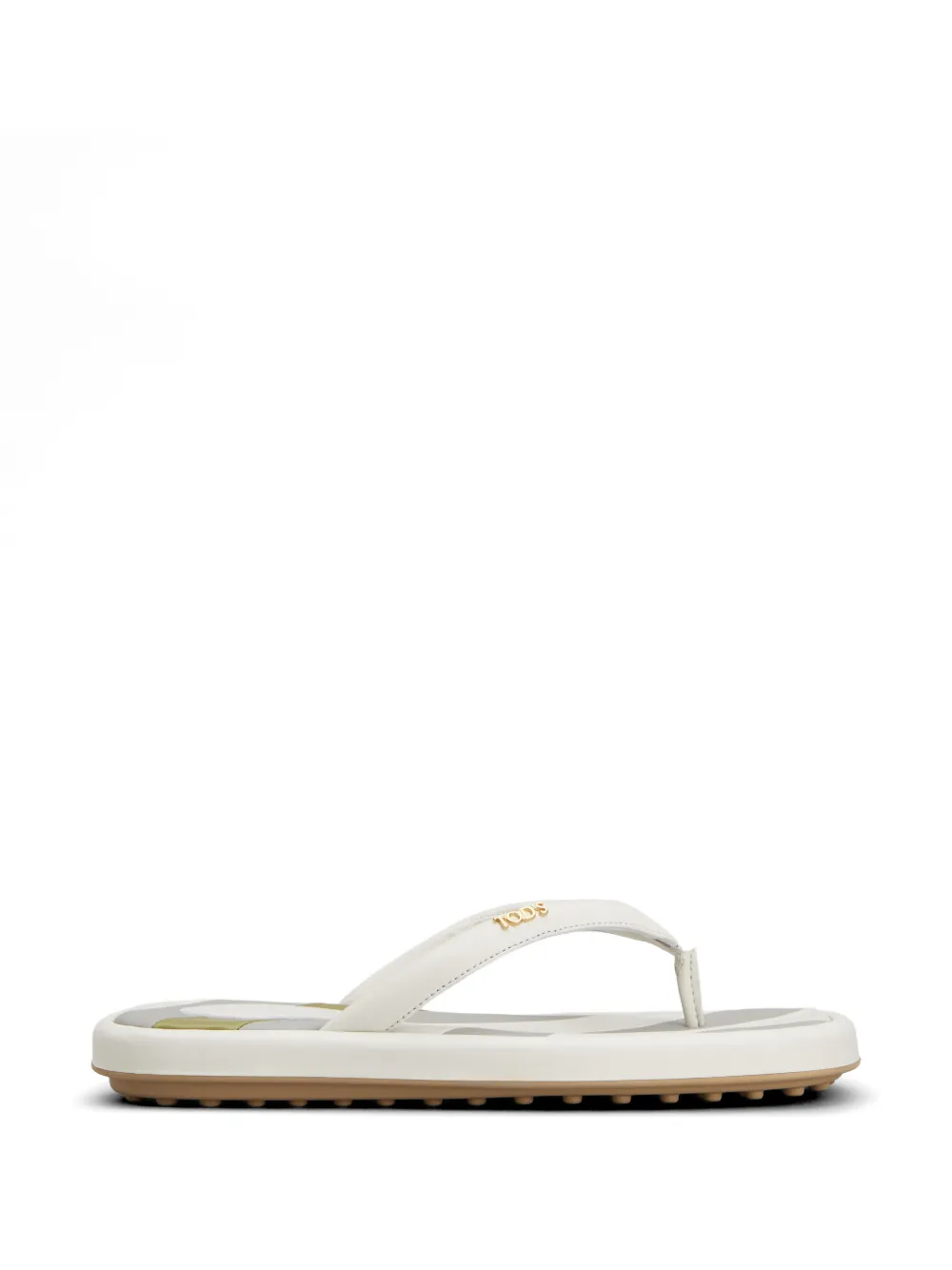 Tod's logo-lettering thong sandals - Neutrals