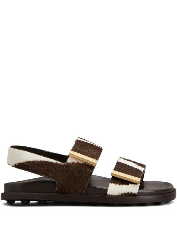 Tod's Strap-detail Sandals in Brown