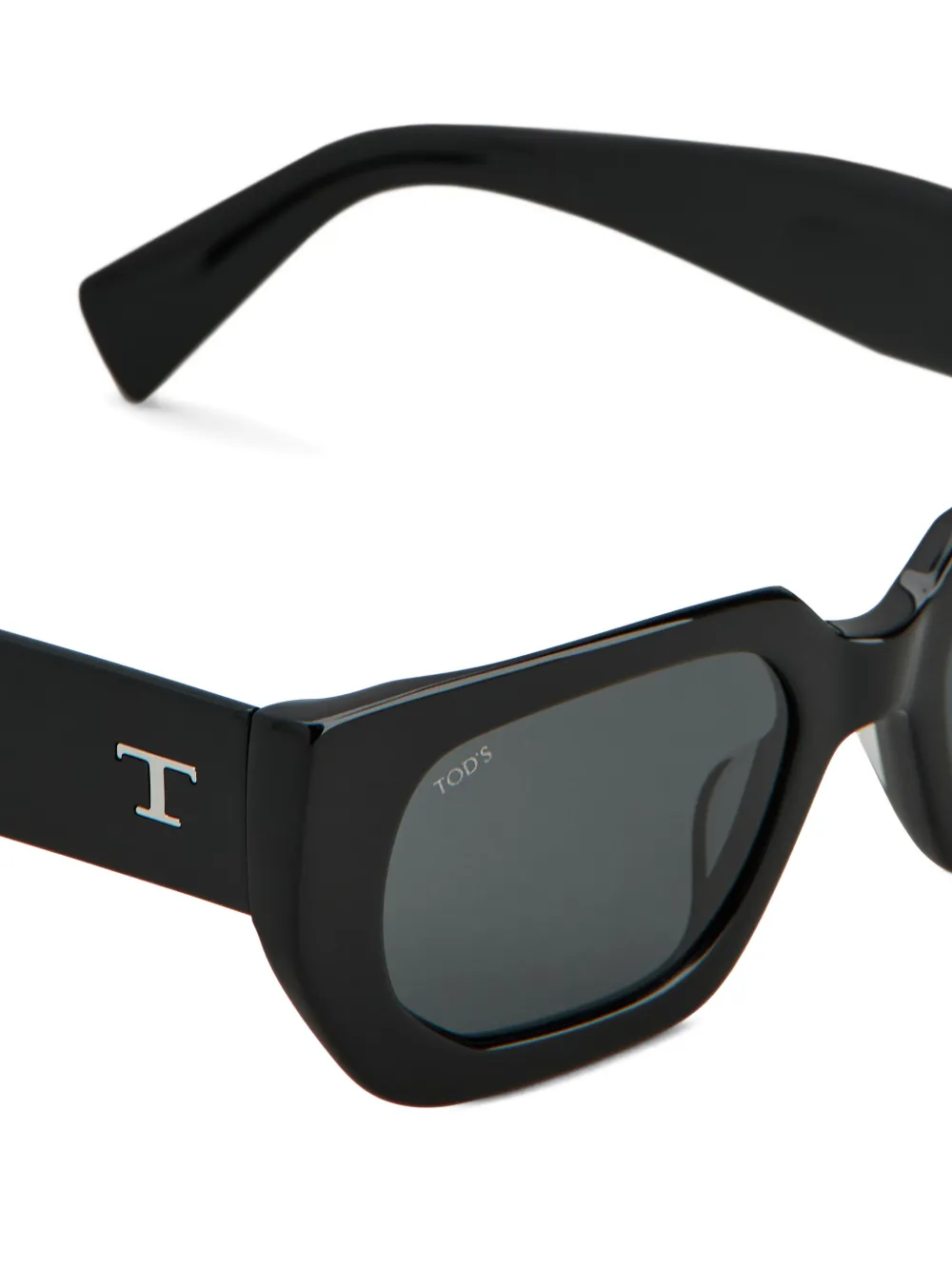 Tod's Zonnebril met vierkant montuur Zwart