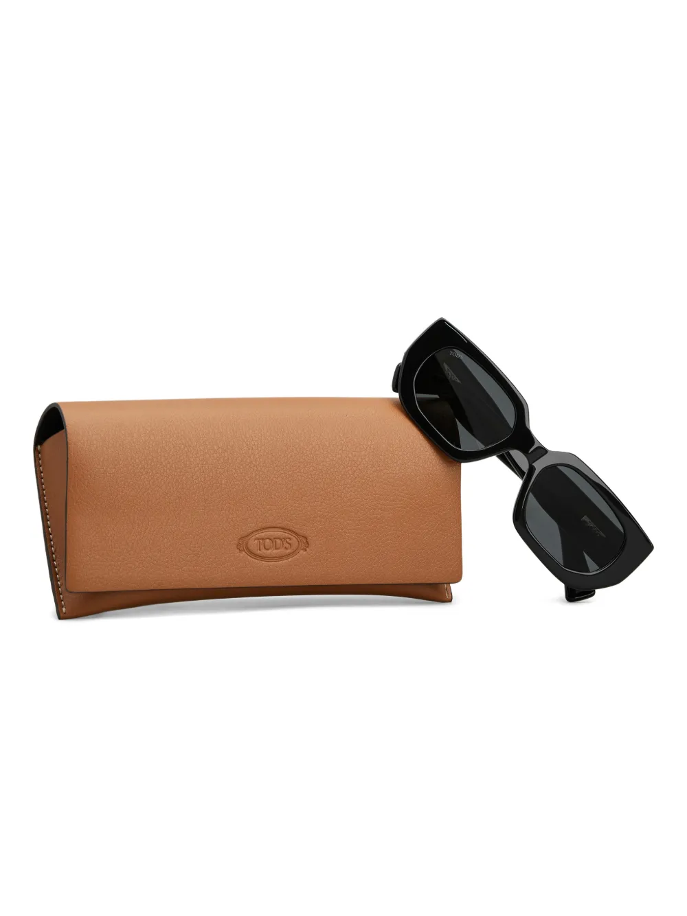 Tod's Zonnebril met vierkant montuur Zwart