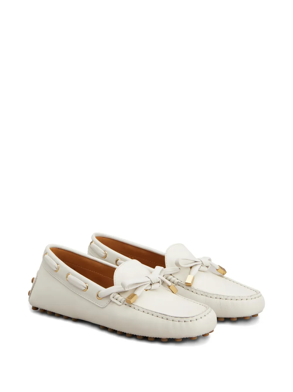 Tod's Gommino loafers met strikdetail Beige