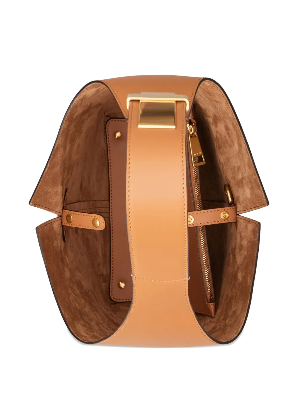Tod's Kleine Folio leren schoudertas Bruin