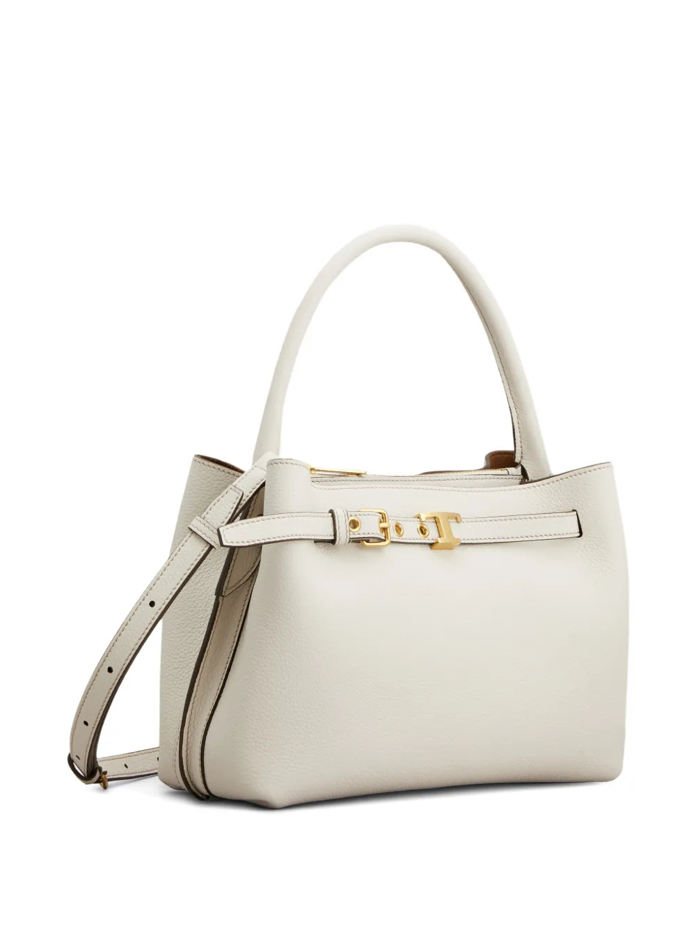  Tod's Mini Tim Buckle Tote Bag - Neutrals 