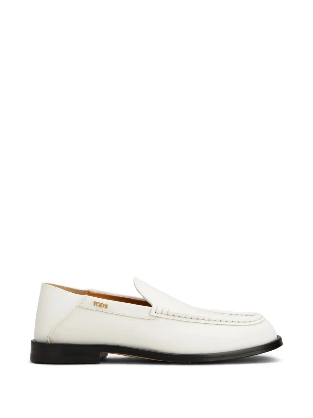 Tod's logo-plaque loafers - White