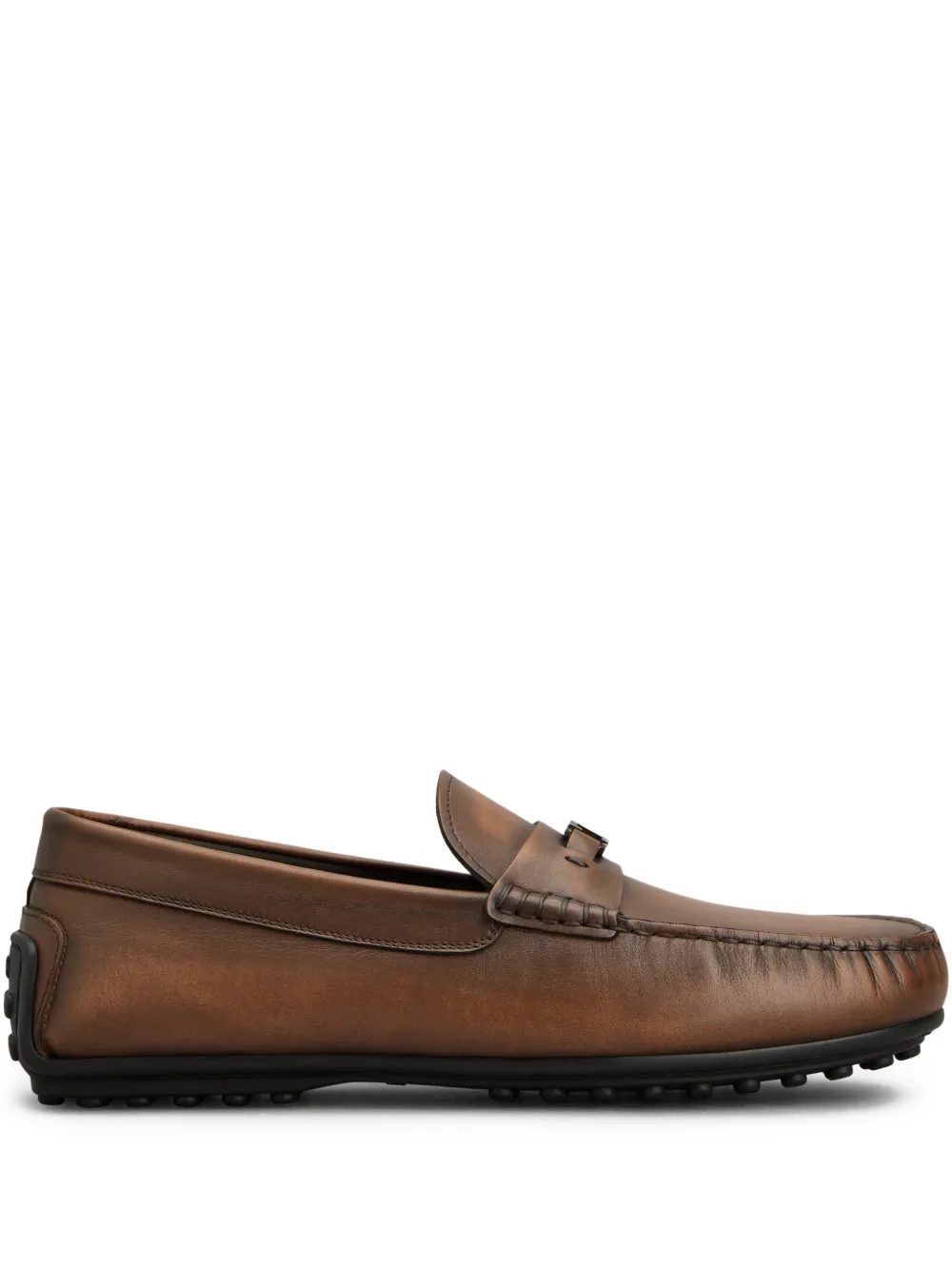 Tod's City Gommino 76L logo-detail loafers - Brown