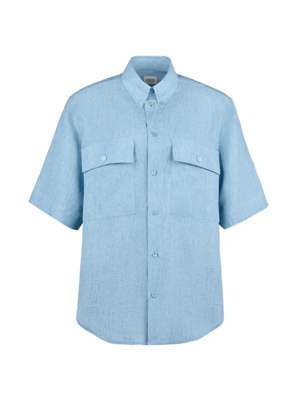 Tod's Short-sleeved Shirt in Blue
