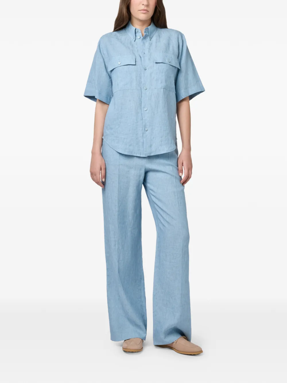 Tod's Short-sleeved Shirt in Blue, view 2