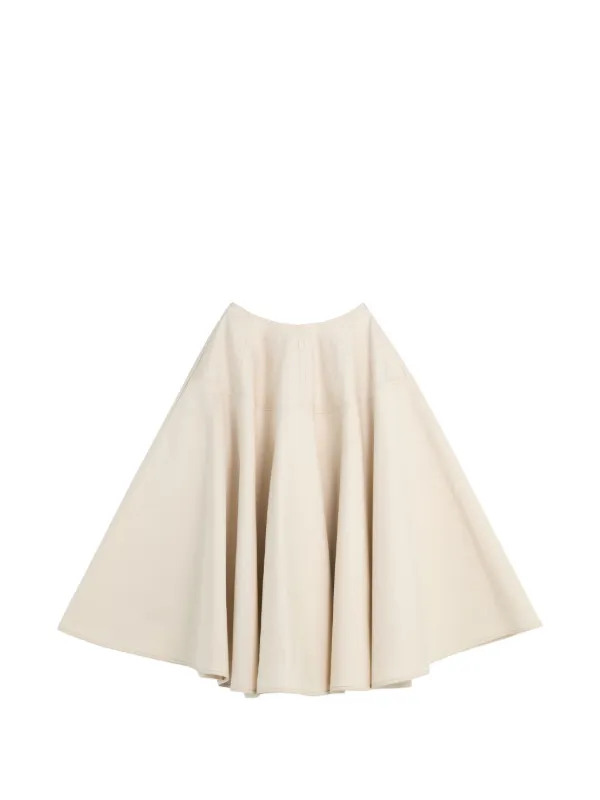 Tod's A-line Panelled Midi Skirt in Neutrals