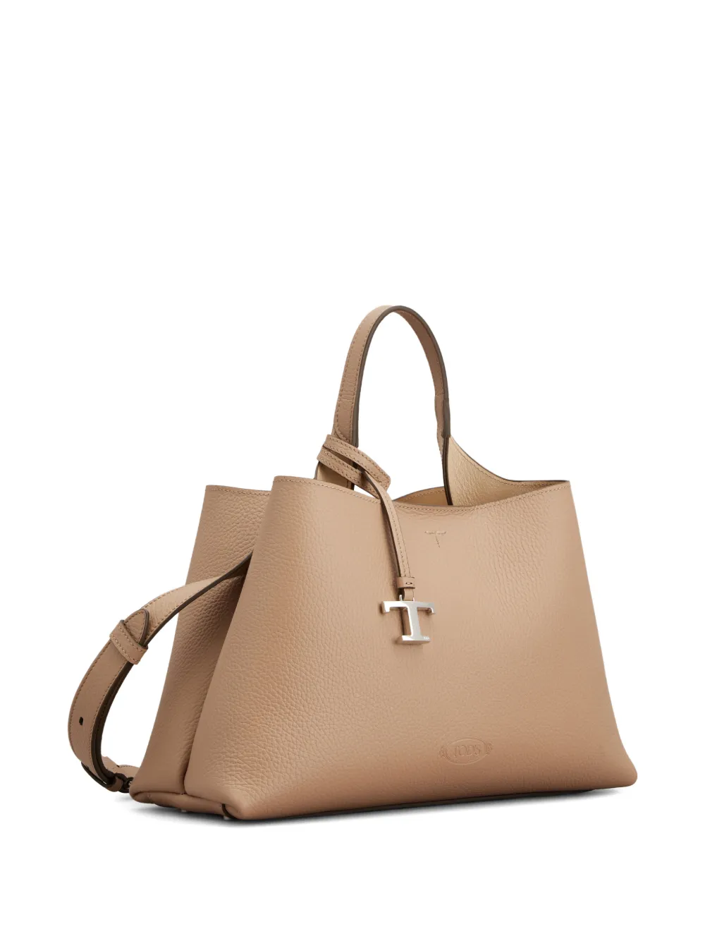 Tod's Shopper met handvat en bedel - Beige