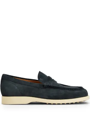 Tod's レザーローファー | ブルー | FARFETCH JP