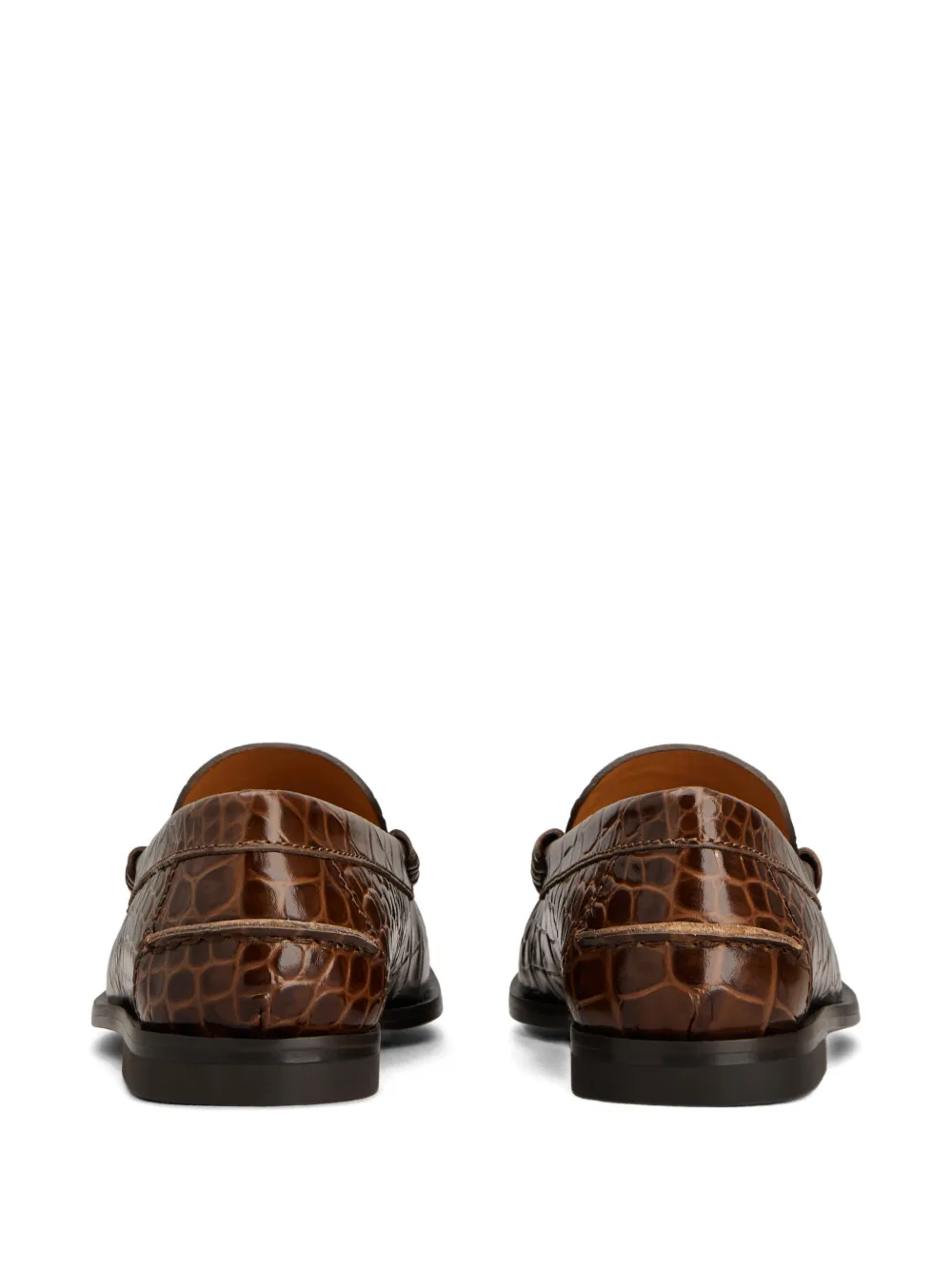 Tod's Oval-T loafers met leer-reliëf Bruin