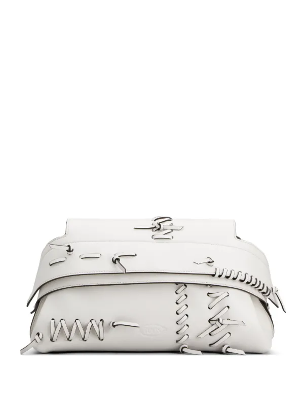 Tod's Wave Clutch Bag in White