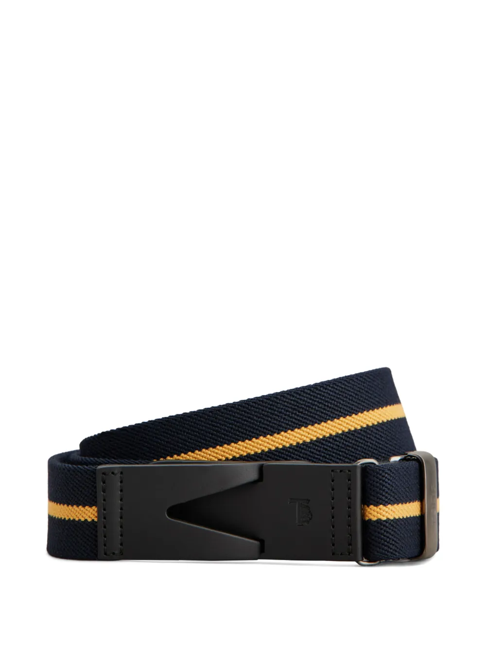 Tod's striped buckle belt - Blue
