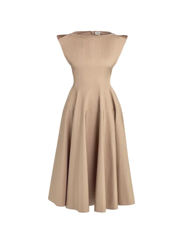 Tod's Dress in Poplin in Neutrals
