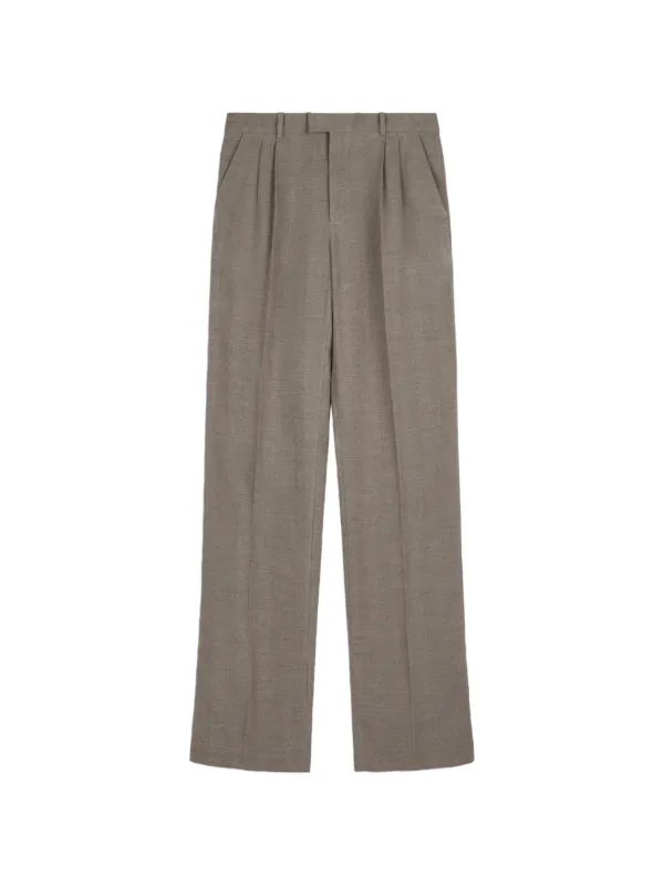 Tod's Trousers with Linen Blend Darts in Neutrals