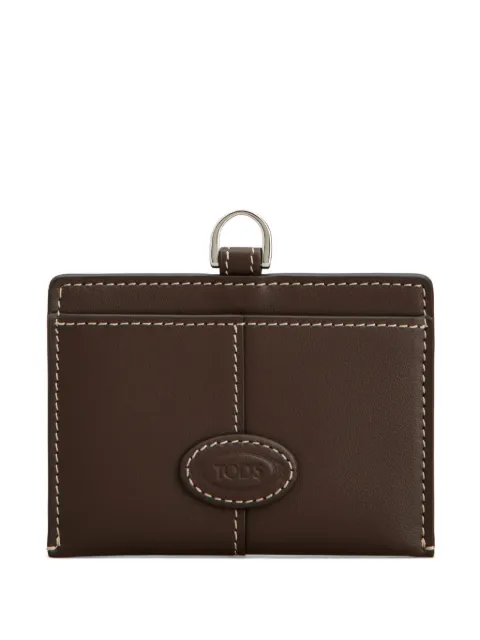Tod's topstitch badge cardholder
