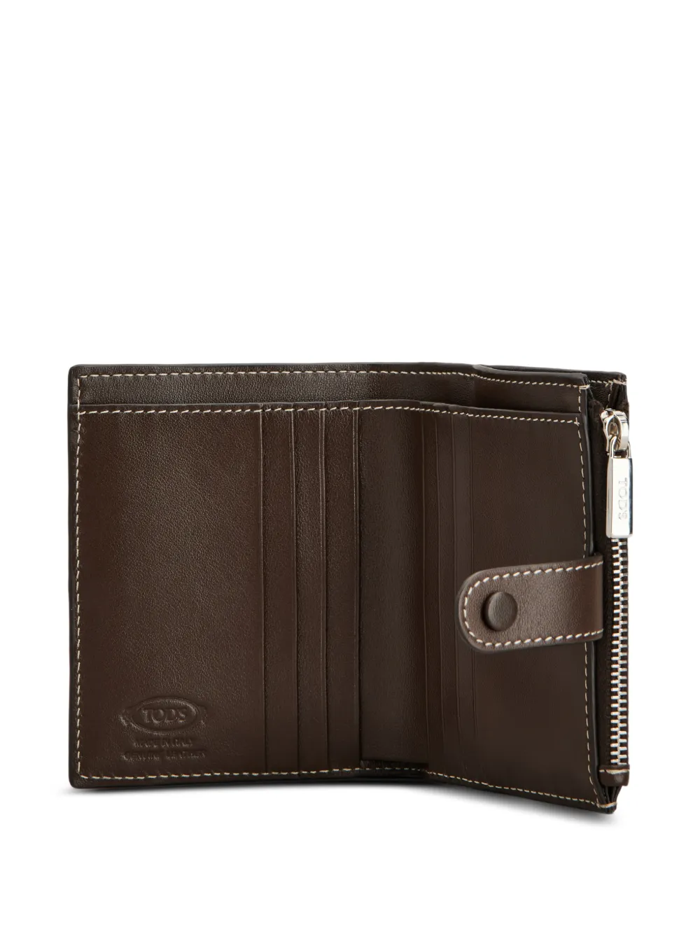 Tod's Portemonnee met logopatch Bruin