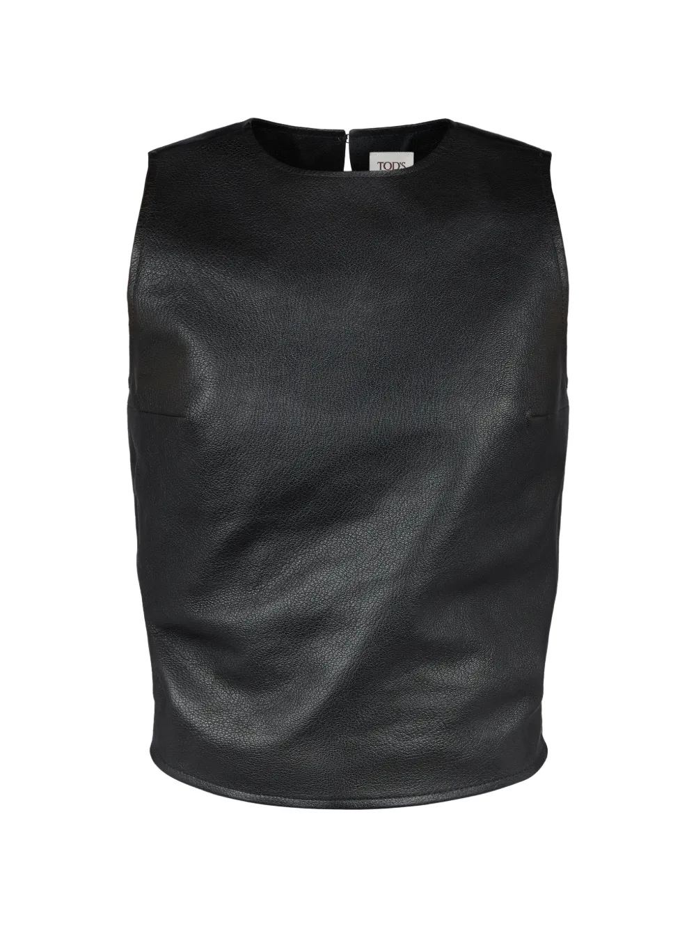 Tod's cropped leather top - Black