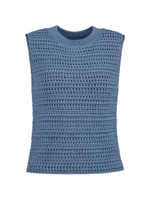 Tod's crochet-knit top