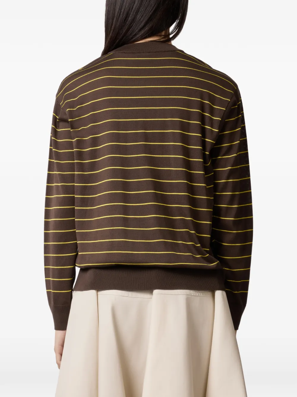 Tod's Gestreepte sweater met lange mouwen Bruin