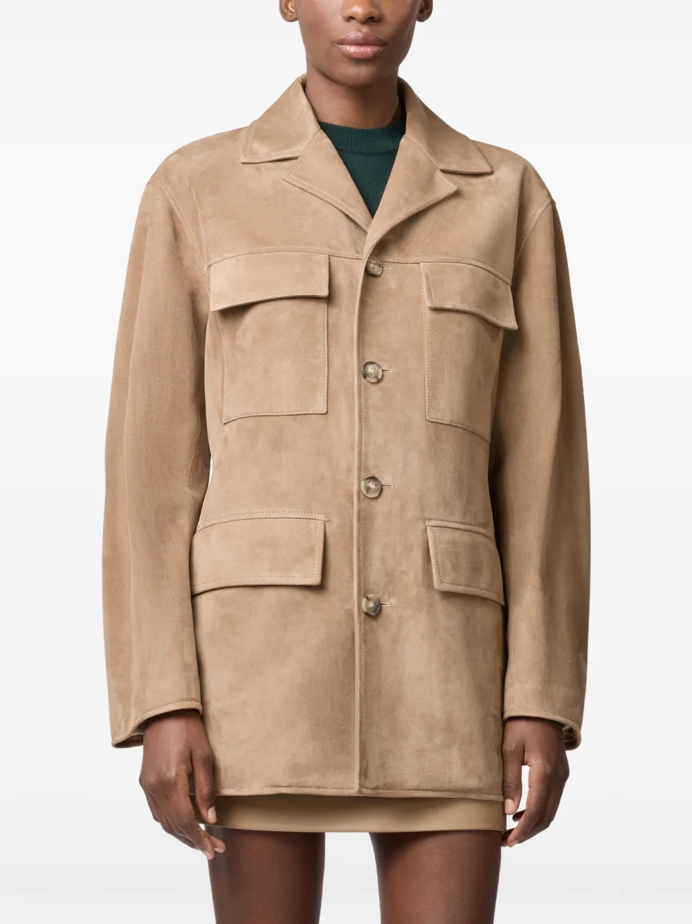 Tod's Leren jack met zak Beige