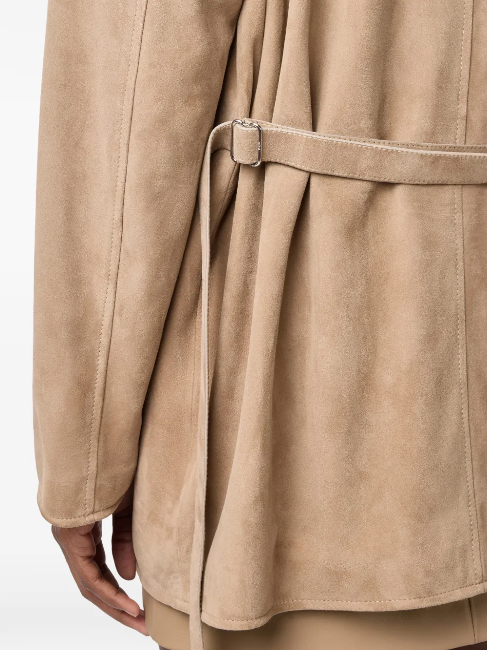 Tod's Leren jack met zak Beige