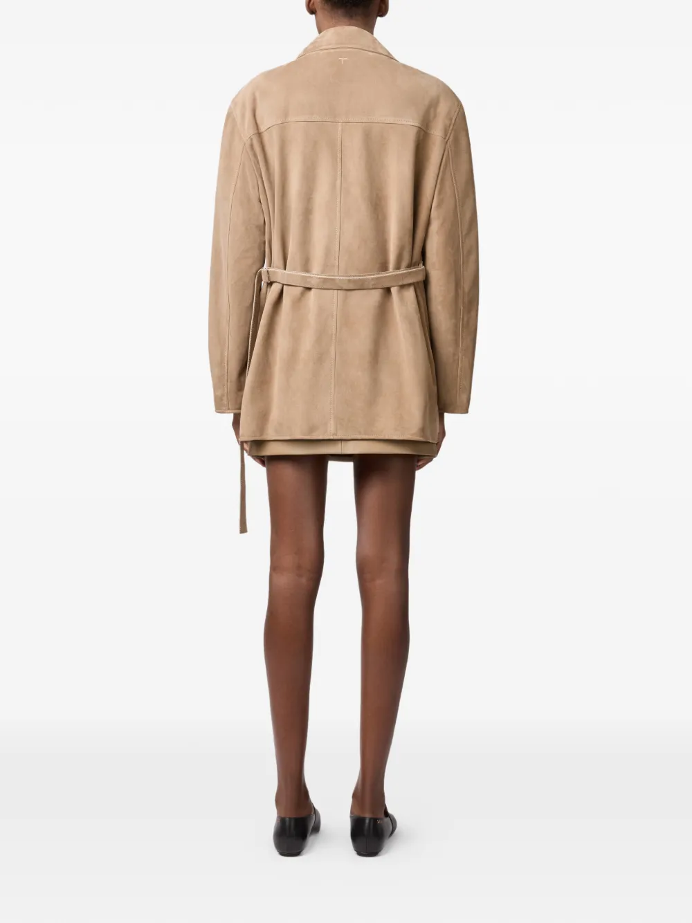 Tod's Leren jack met zak Beige