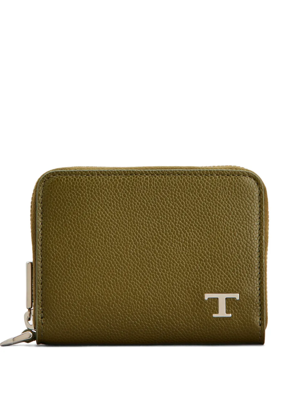 Tod's logo-plaque coin purse - Verde