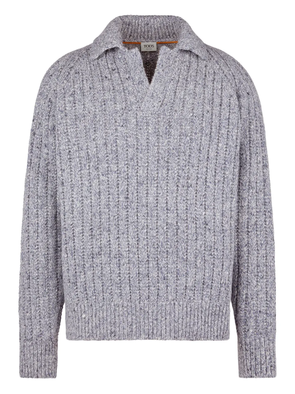 Tod's ribbed polo-neck sweater - Grey
