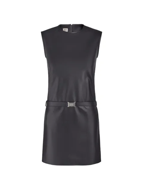 Tod's belted leather mini dress