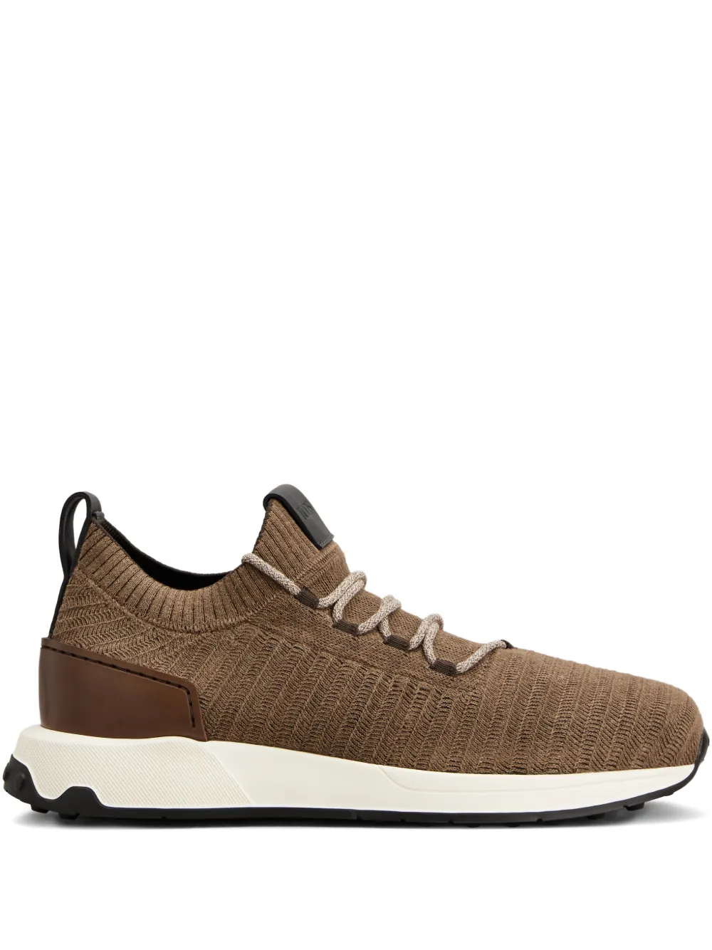 Tod's laced panel sneakers - Brown