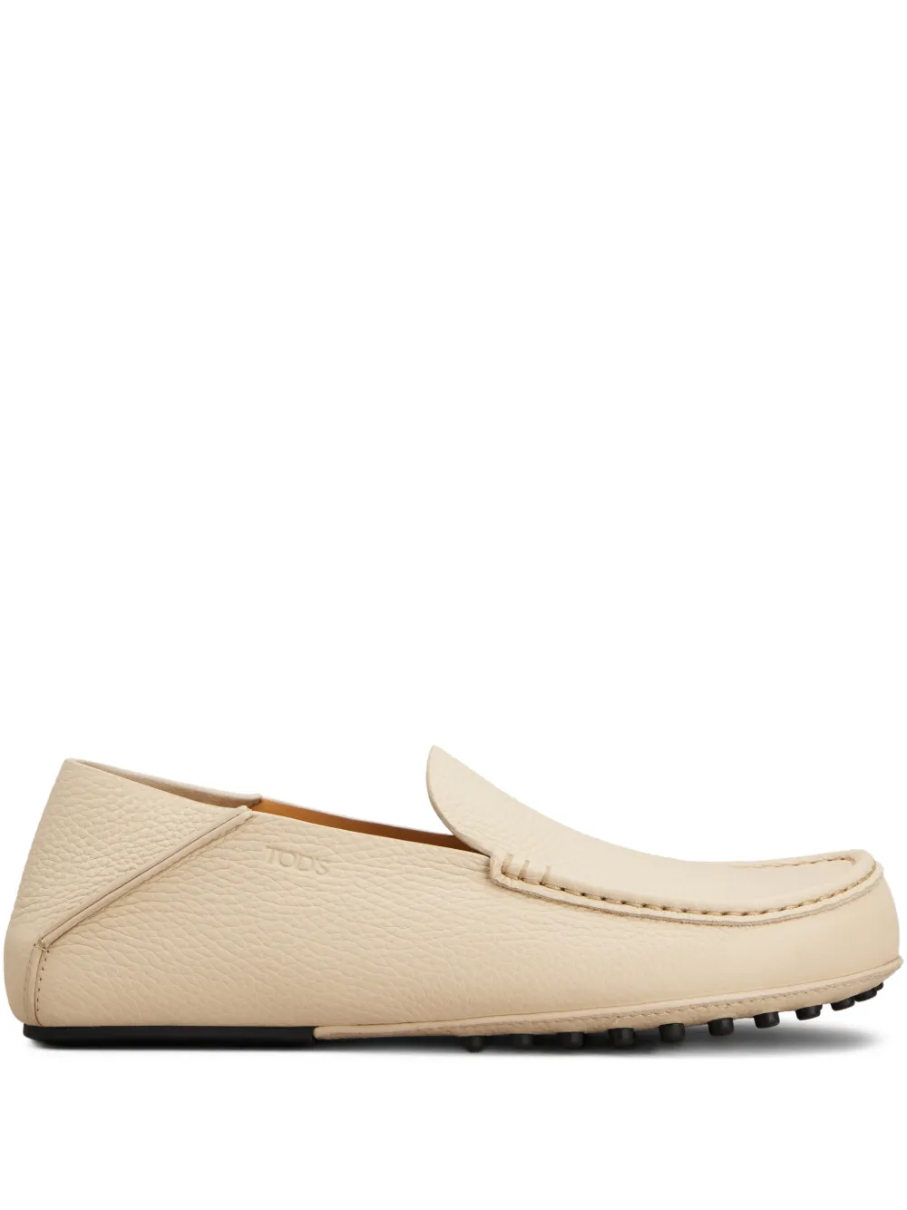 Tod's pebble-grain logo-detail loafers - Neutrals