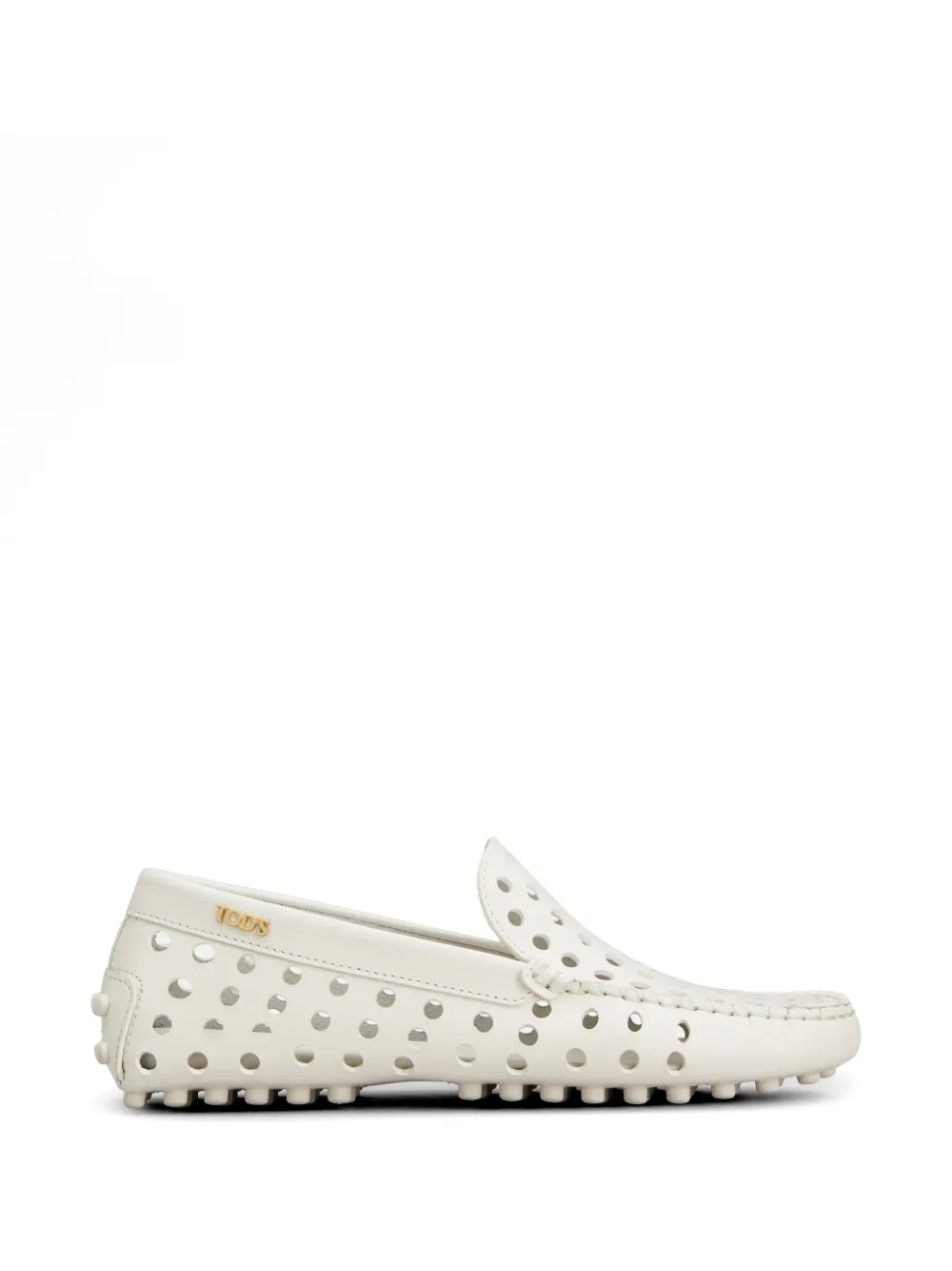 Tod's cutout leather loafers - White