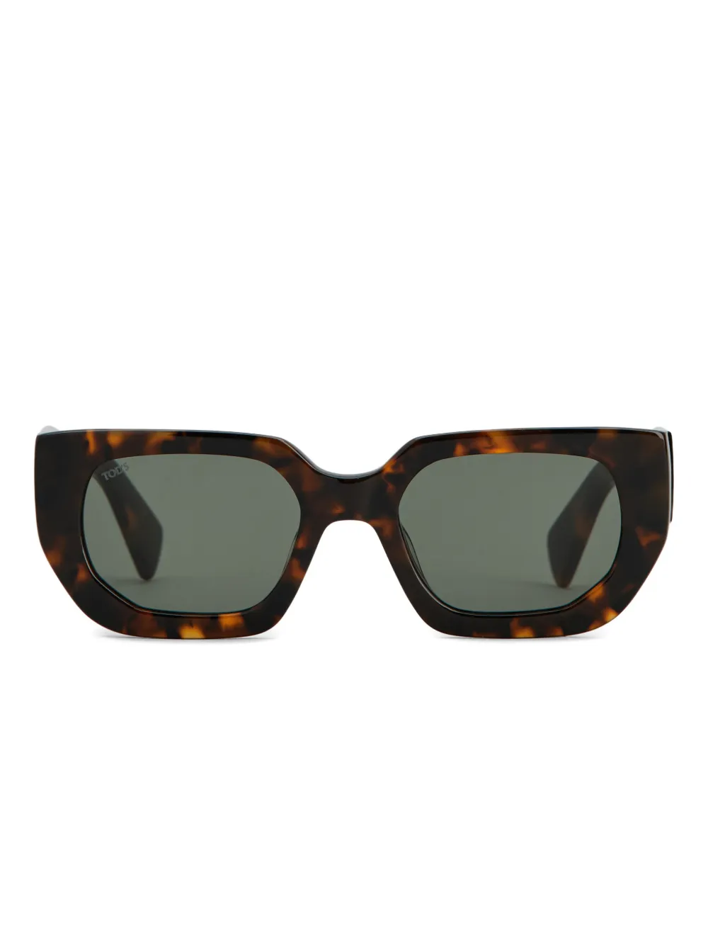 Tod's Geometrische Sonnenbrille mit Logo - Braun