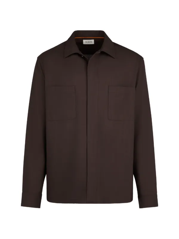 Tod's Front-pocket Tailored Shirt in Brown