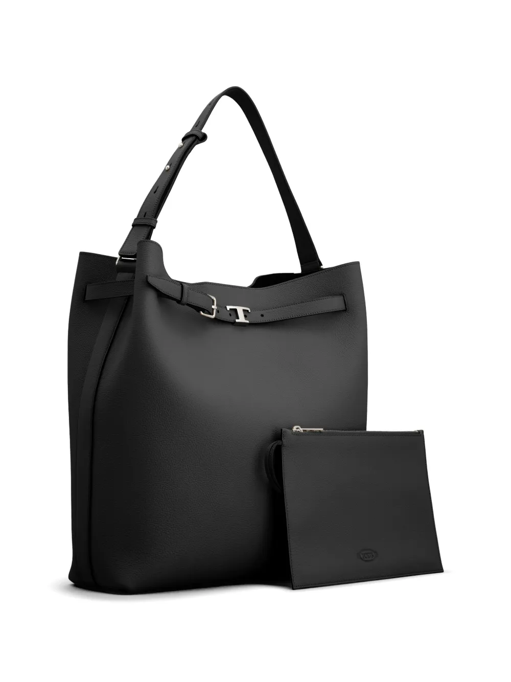  Tod's Medium Detachable-pouch Tote Bag - Black 