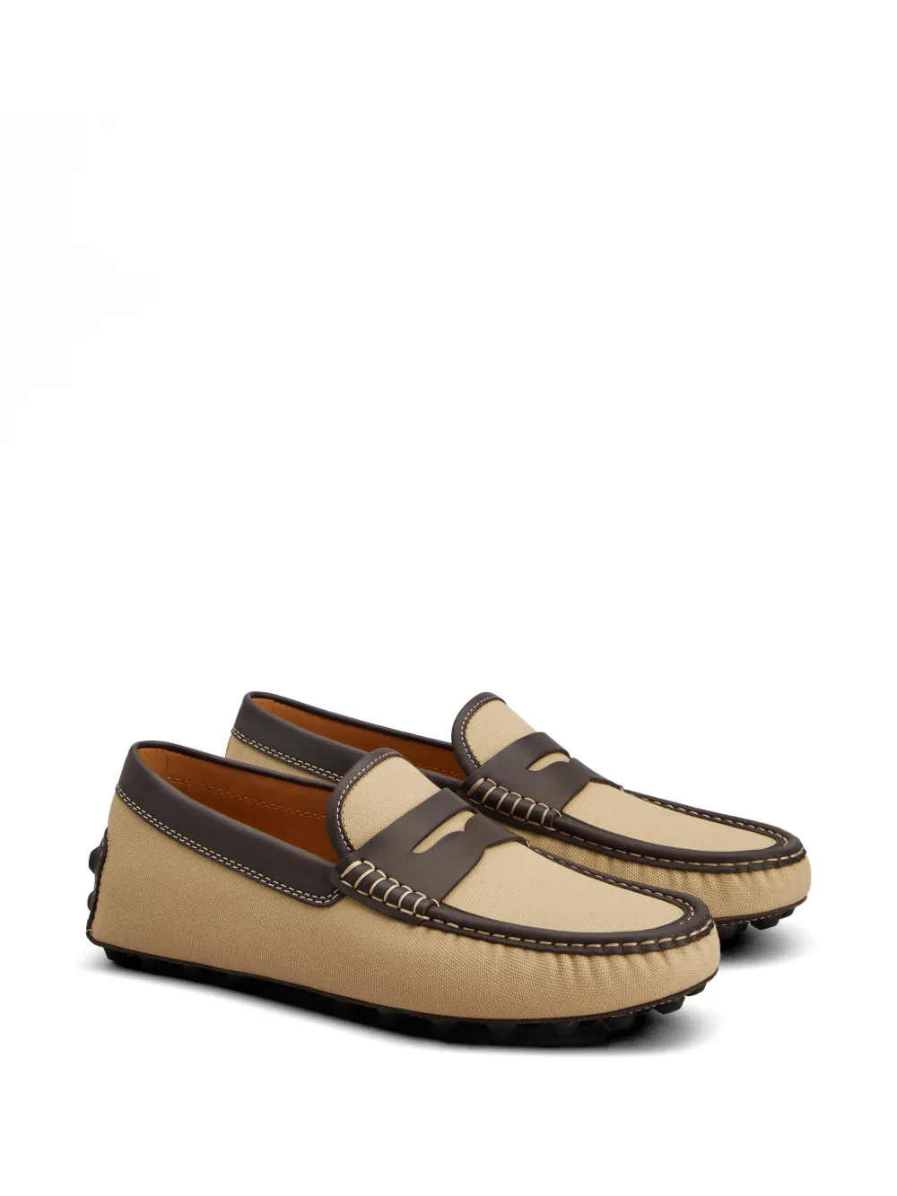Tod's Gommino canvas loafers Beige
