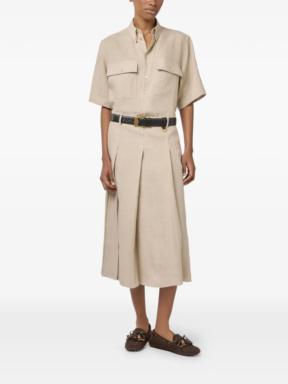 Tod's Overhemd met korte mouwen Beige
