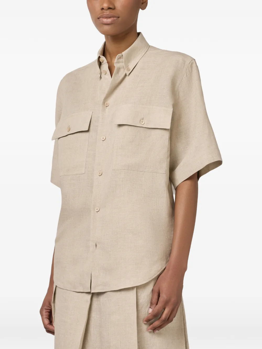 Tod's Overhemd met korte mouwen Beige