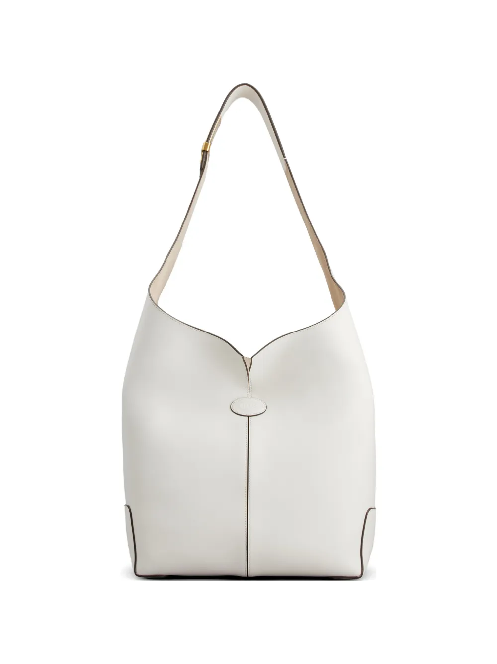 Tod's logo appliqué shoulder bag - White