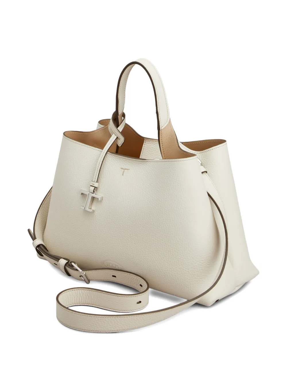 Tod's Shopper met logo en handgreep aan de bovenkant Beige