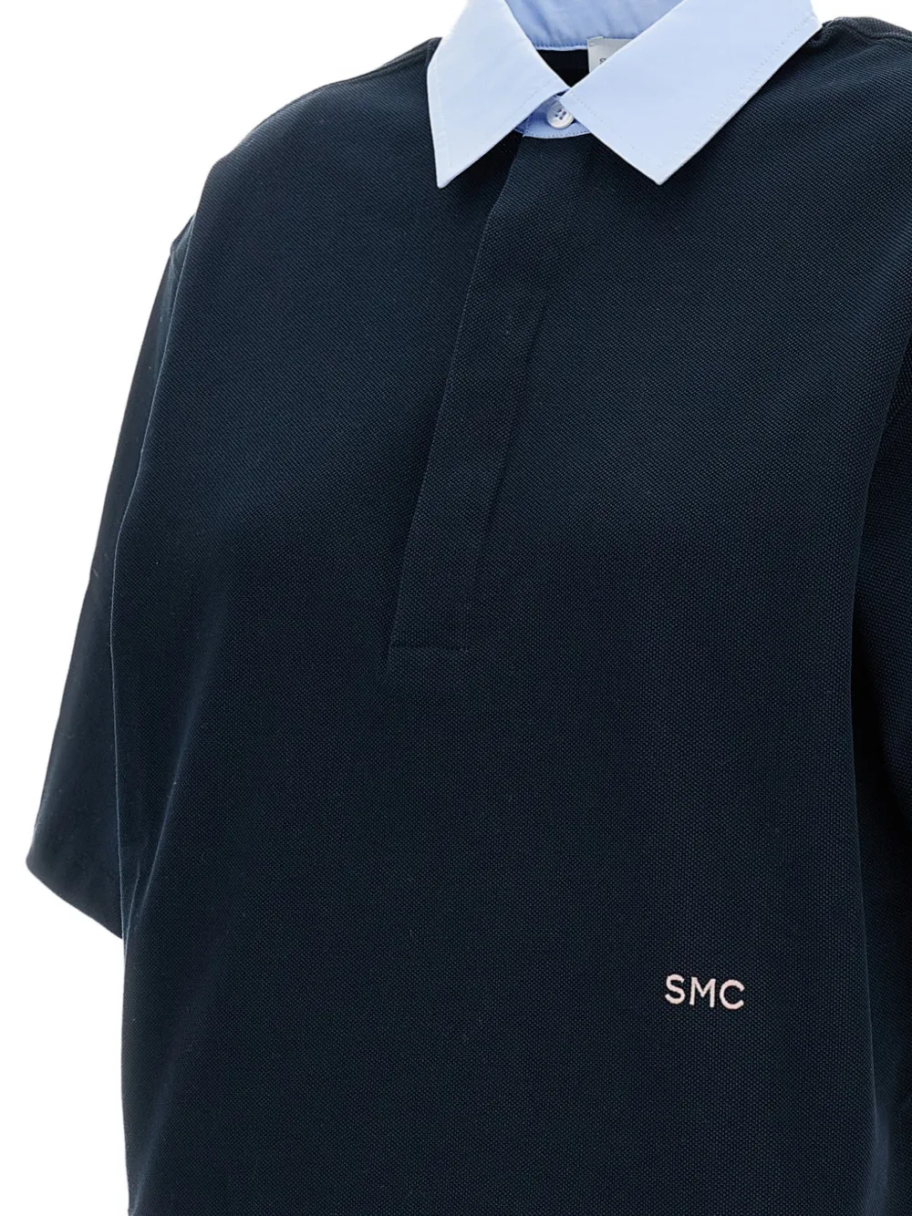 Stella McCartney Cropped poloshirt Blauw