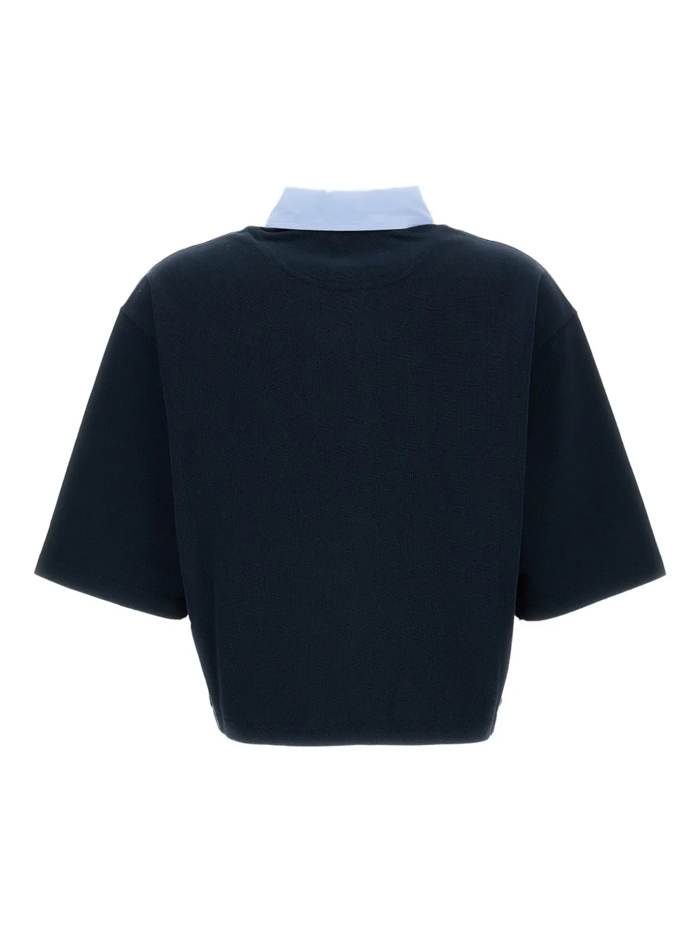 Stella McCartney cropped polo shirt - Blauw