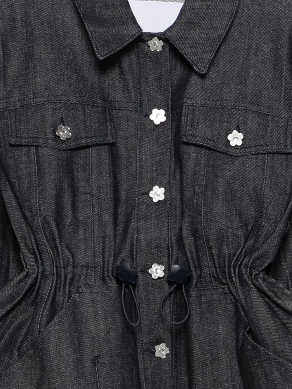  Cecilie Bahnsen Drawstring Floral-button Jacket - Blue 