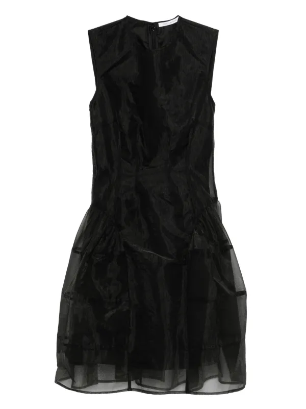 Cecilie Bahnsen Crew-neck Mini Dress in Black